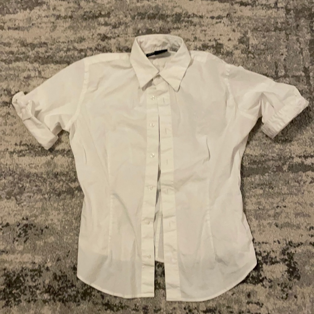 Ralph Lauren Sport White button up collared shirt
